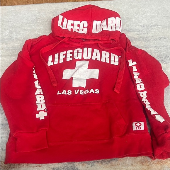 Las Vegas Red Kids Lifeguard Hoodie - Picture 1 of 4